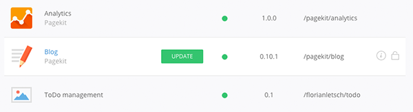 一个扩展正在等待更新